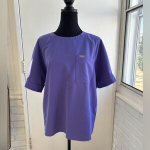Figs Limited Edition Amethyst Purple Kaumba Raglan Scrub Top